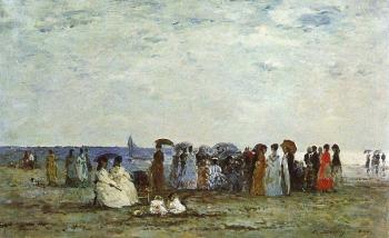 尤金 佈丹 Bathers on the Beach at Trouville